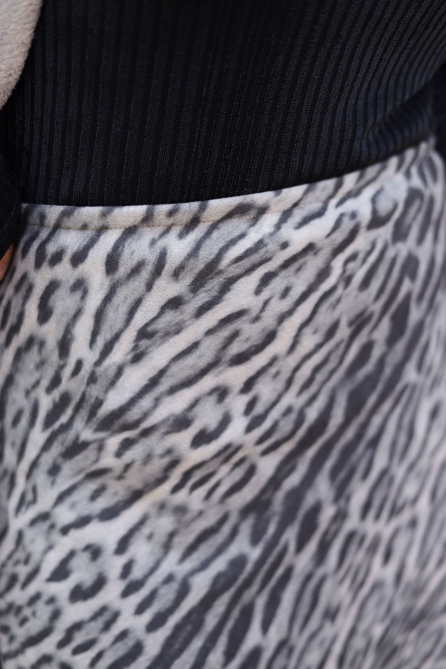 Suede Leopard Skirt