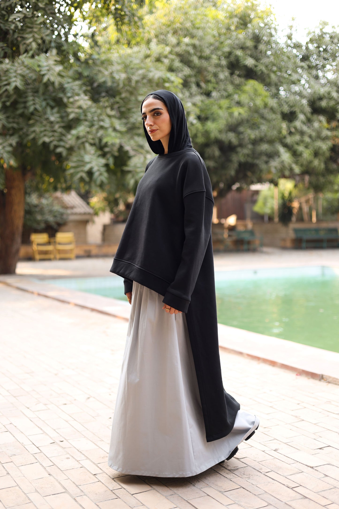 Milton Side Buttoned Black Shirt