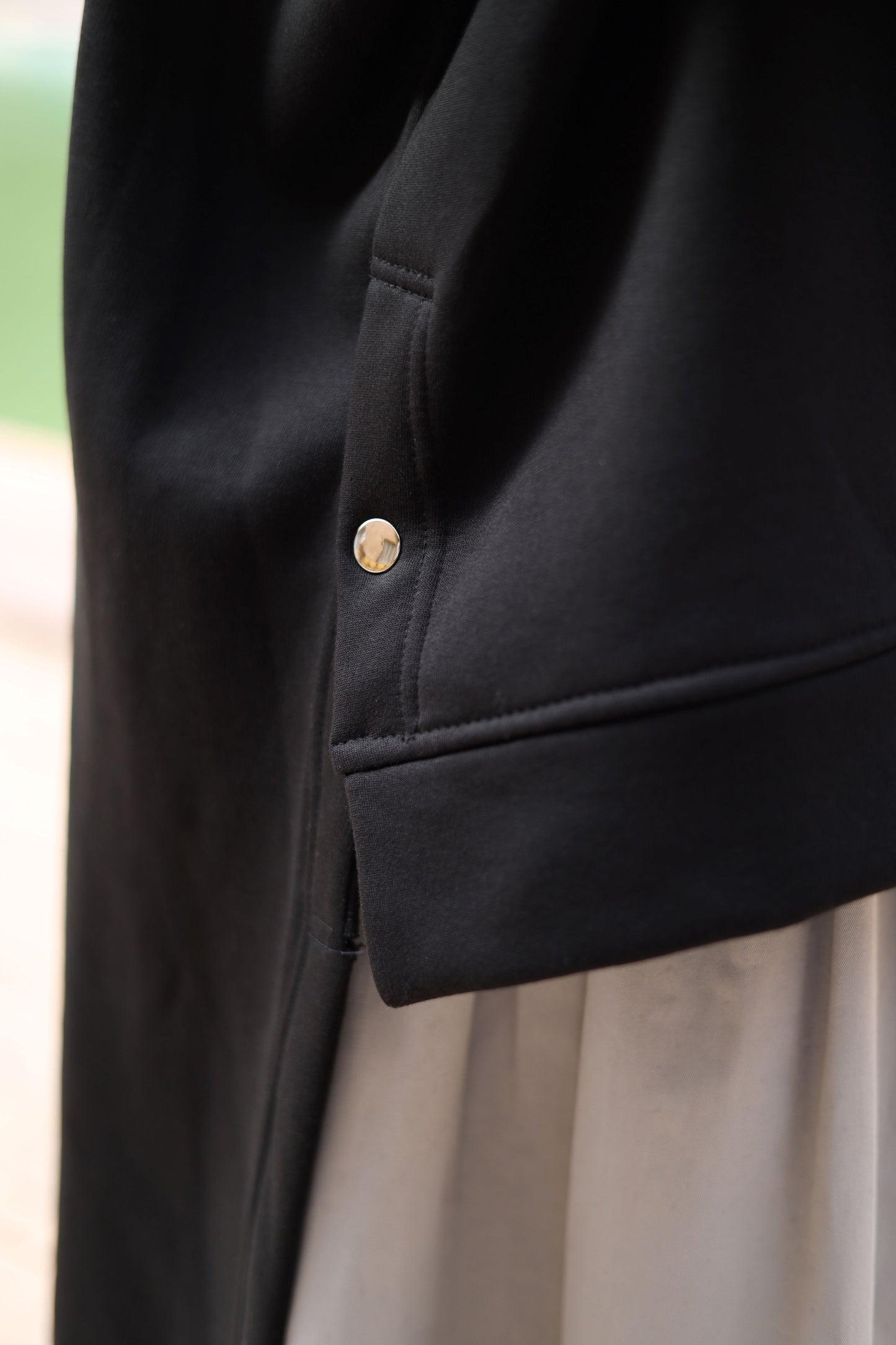 Milton Side Buttoned Black Shirt