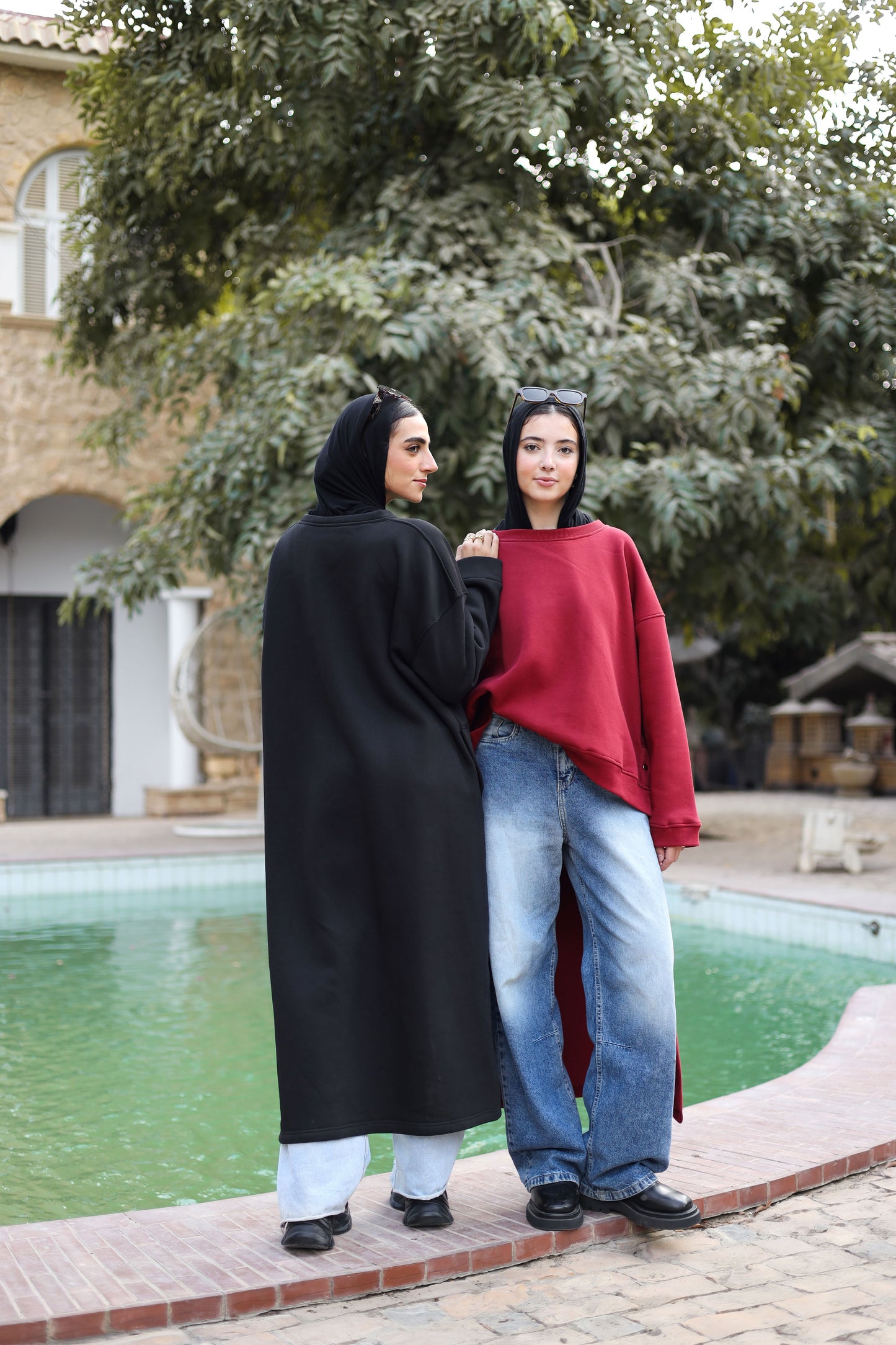 Melton side buttoned Shirt black