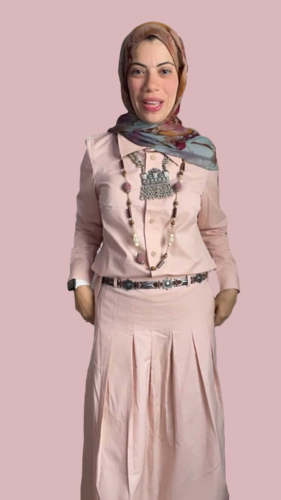 Dusty Rose Skirt Set