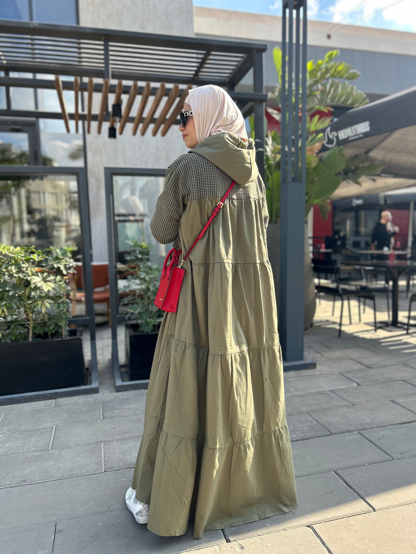 Gabardine Hoodie Dress