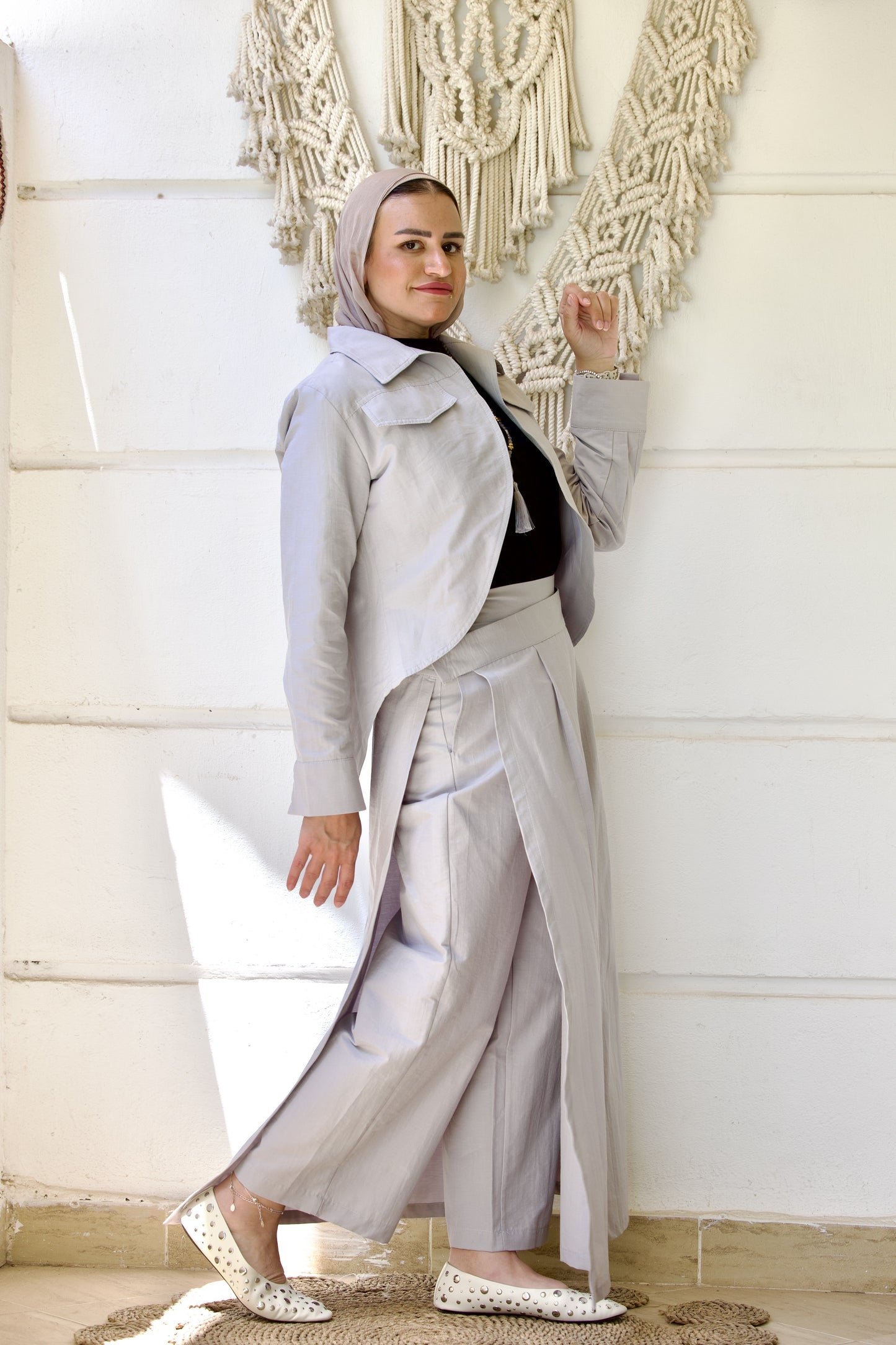 Layered Skirt Grey