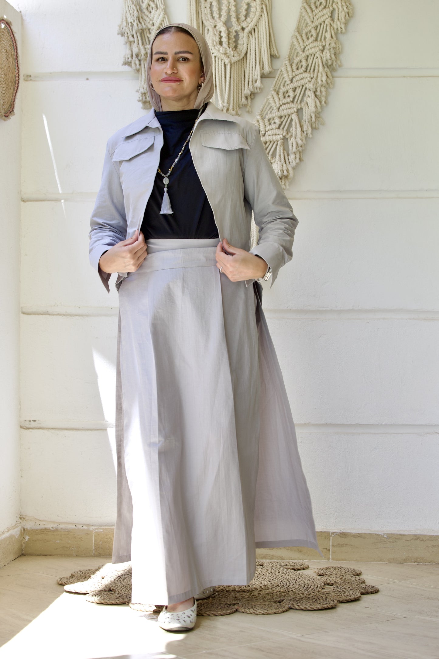 Layered Skirt Grey