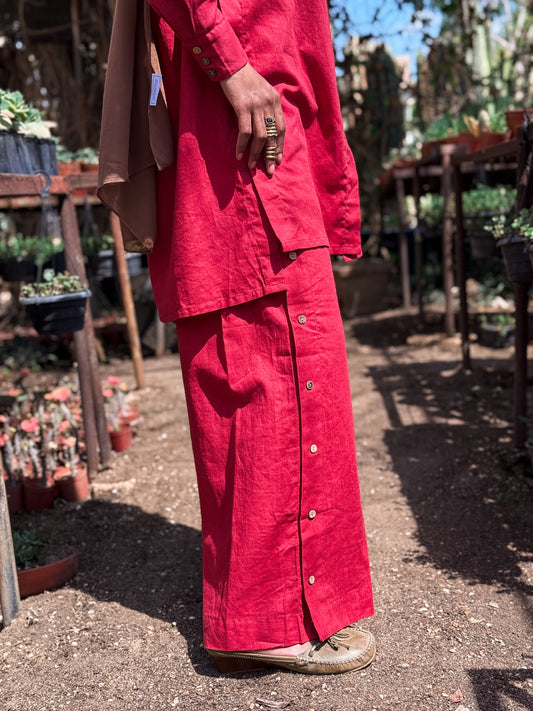 Bottoned Linen Pants