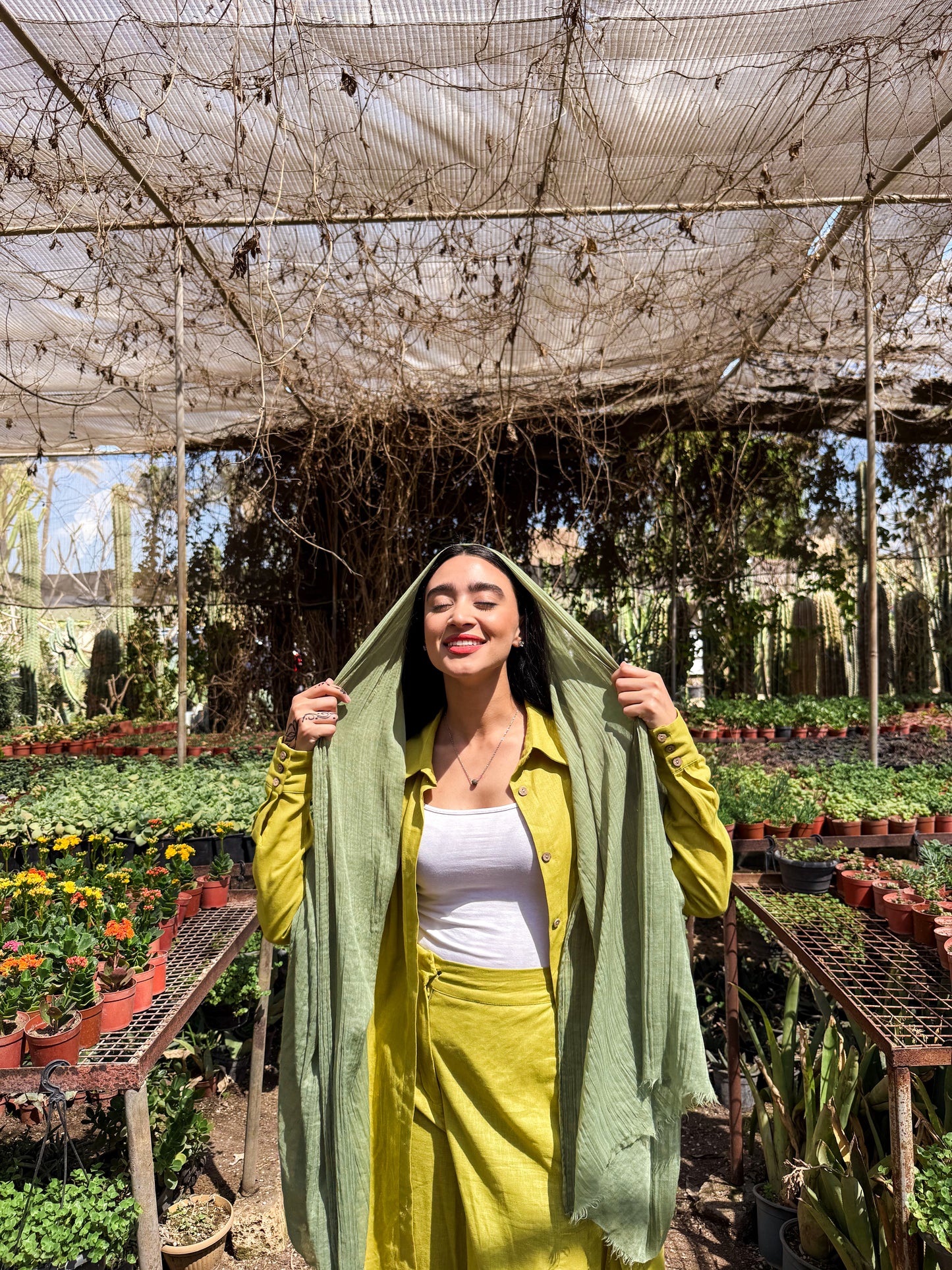 Zahara Linen Set-Mustard