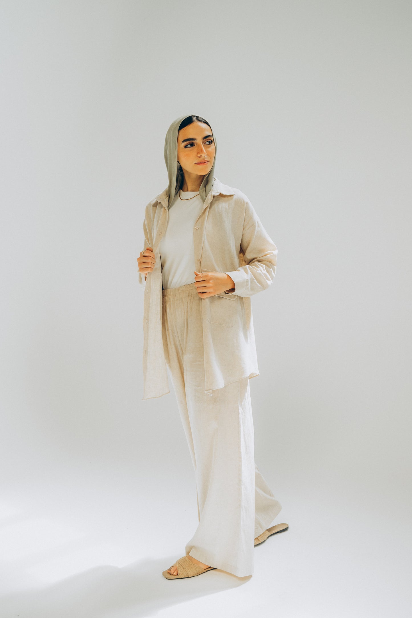 Safari Beige Linen Shirt