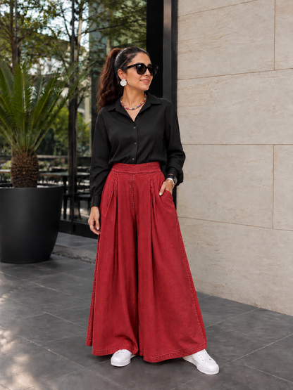 Black Extra wide leg Denim