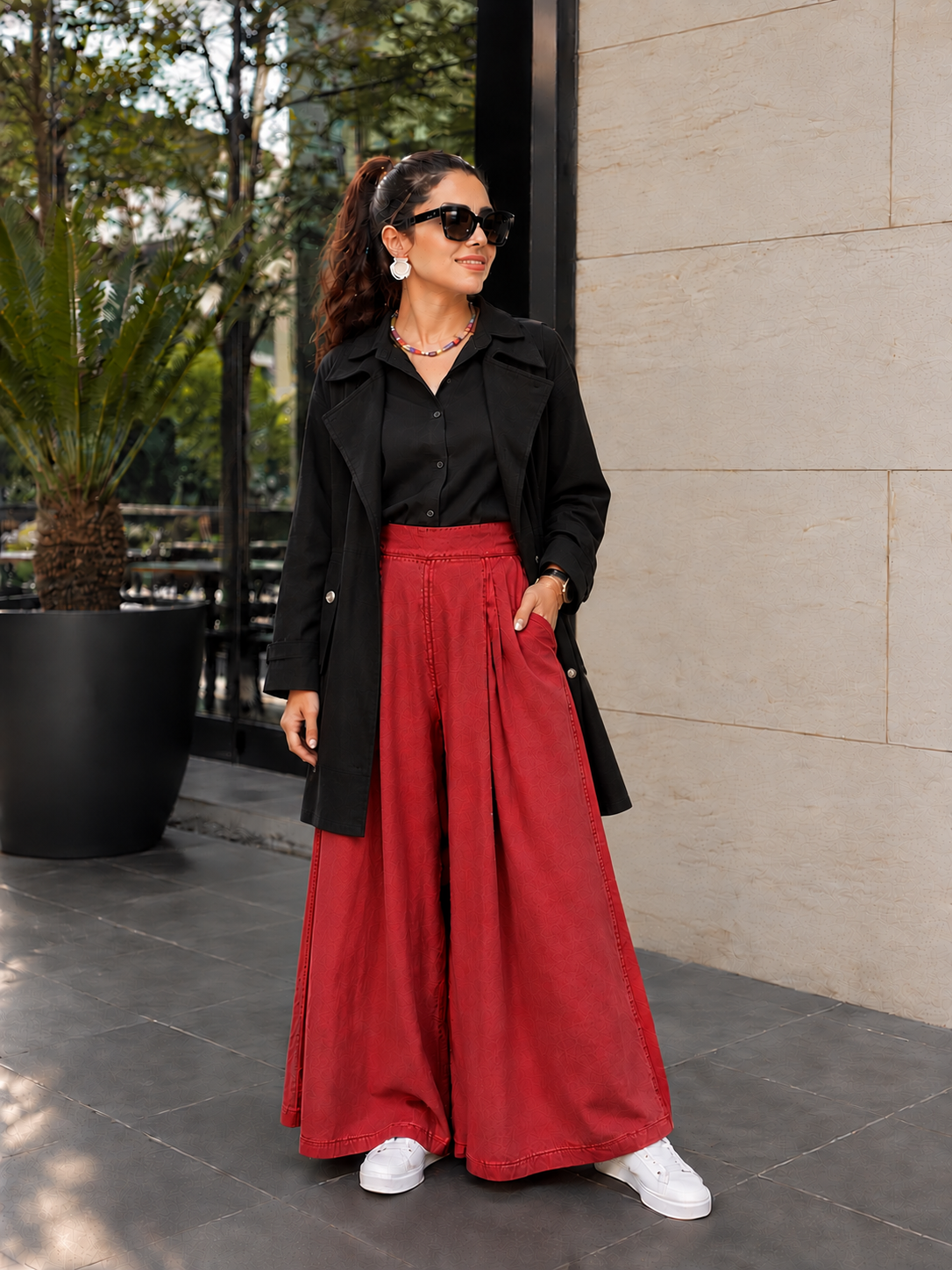 Black Extra wide leg Denim