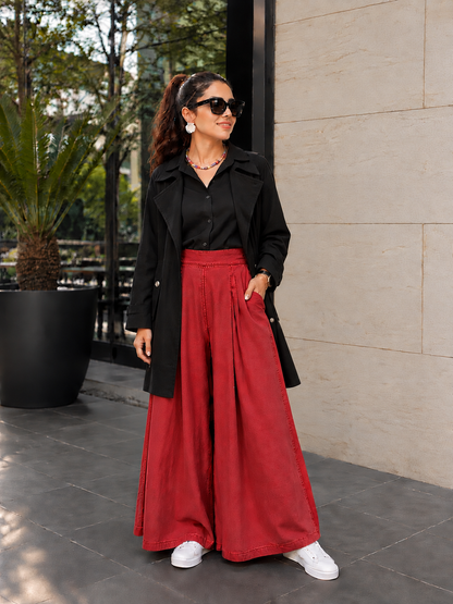 Black Extra wide leg Denim