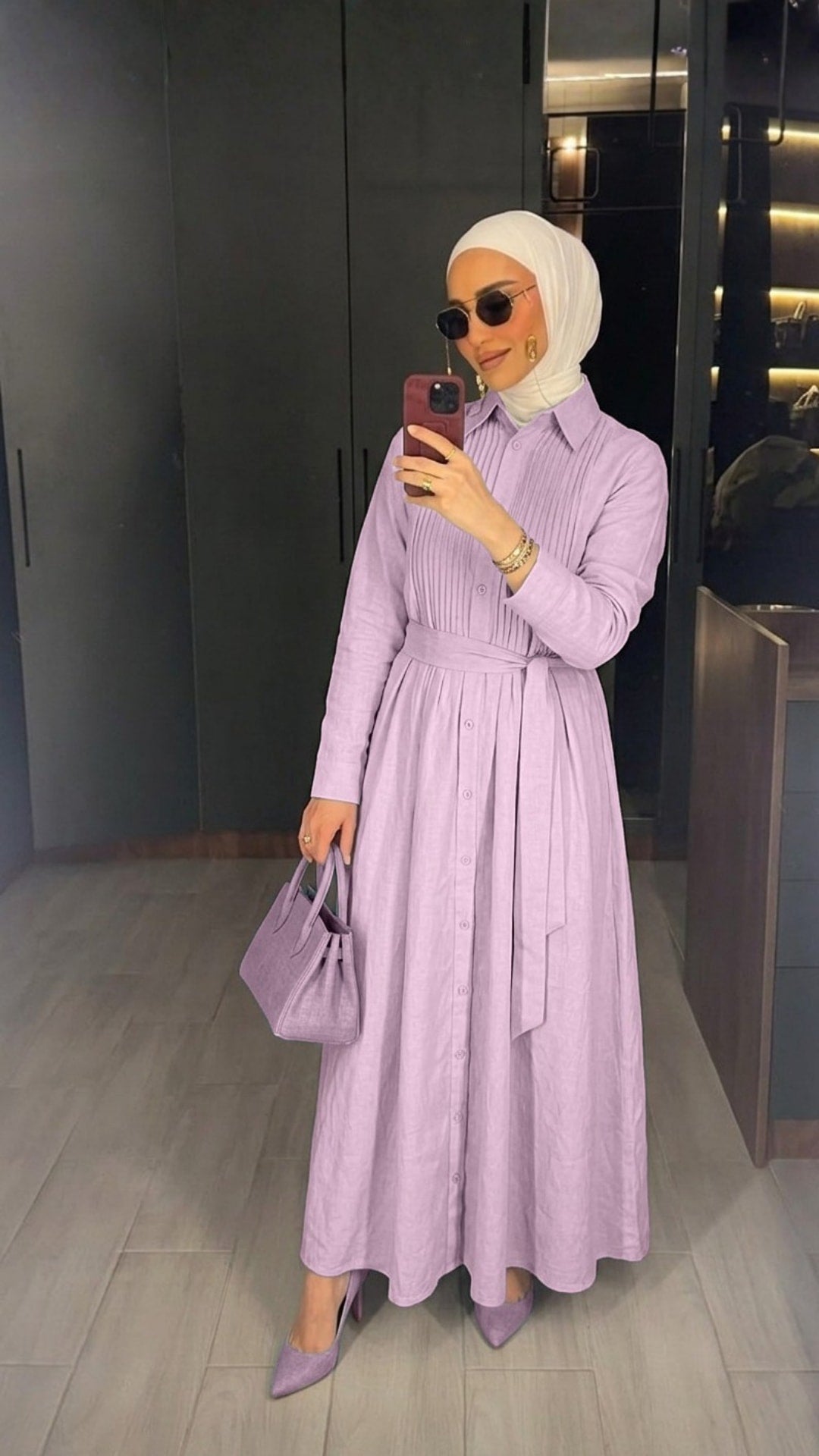 Pleated Linen Dress.
