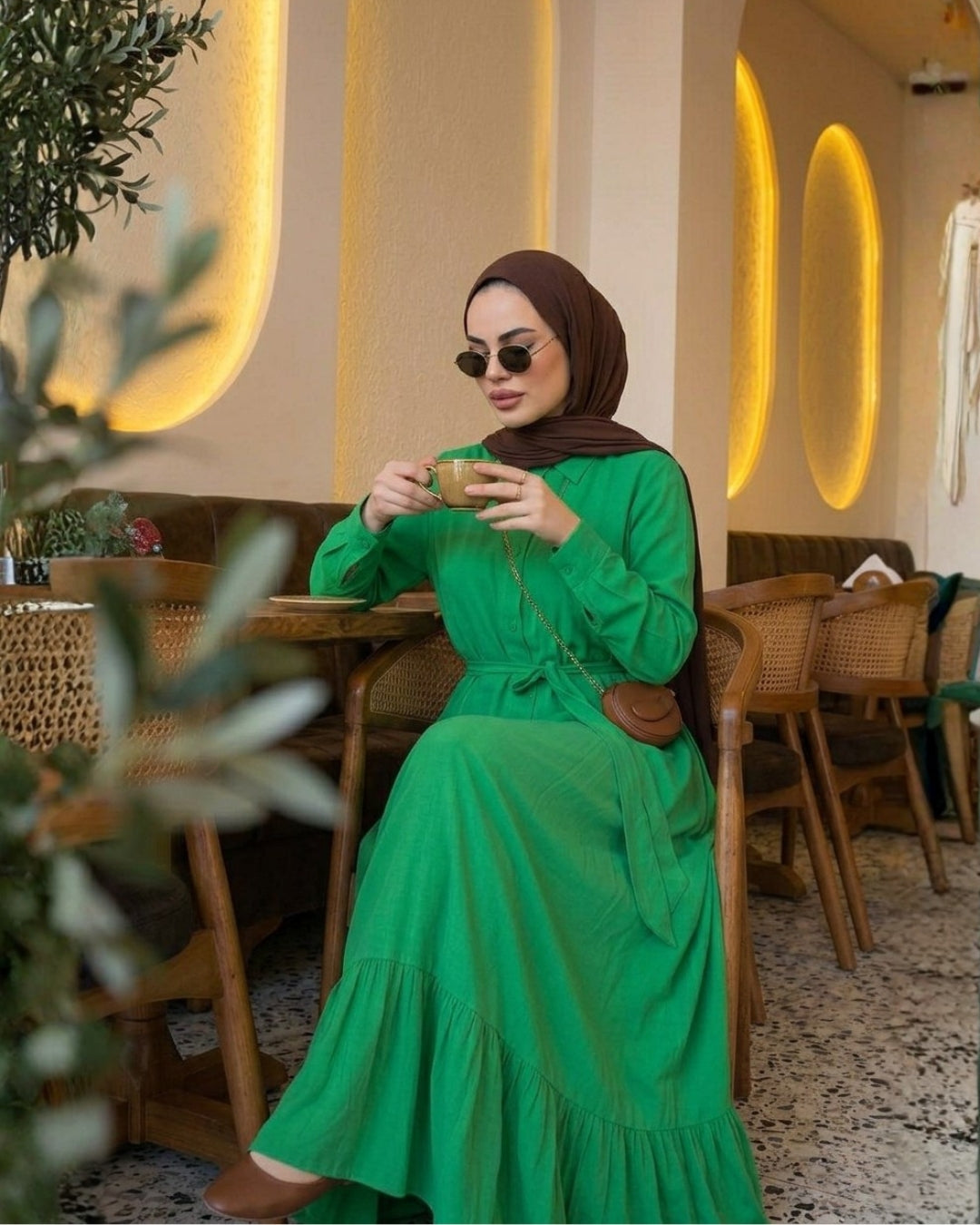 Green Ruffle Dress
