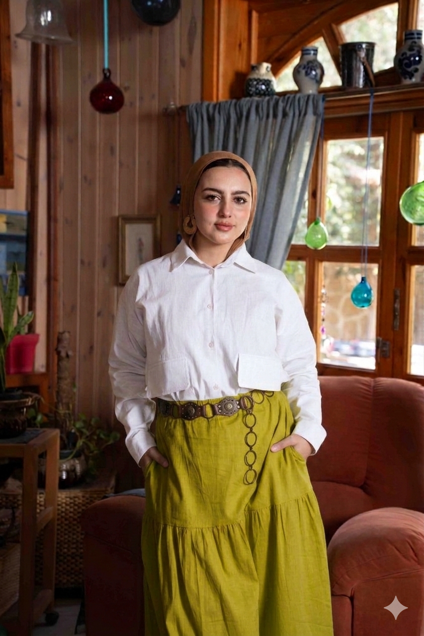 Safari White Linen Shirt