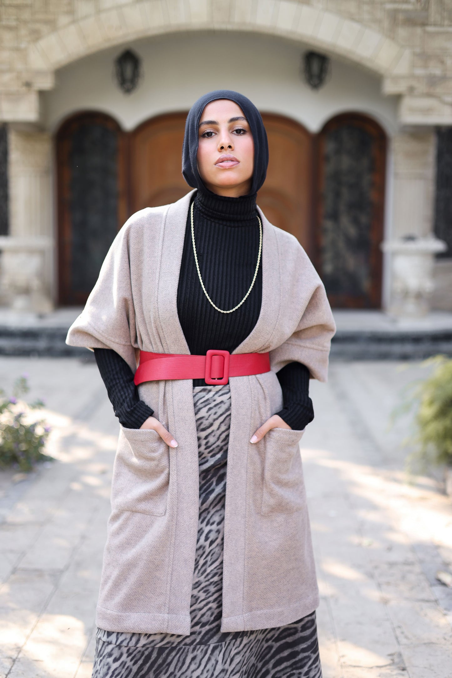 Suede Leopard Skirt