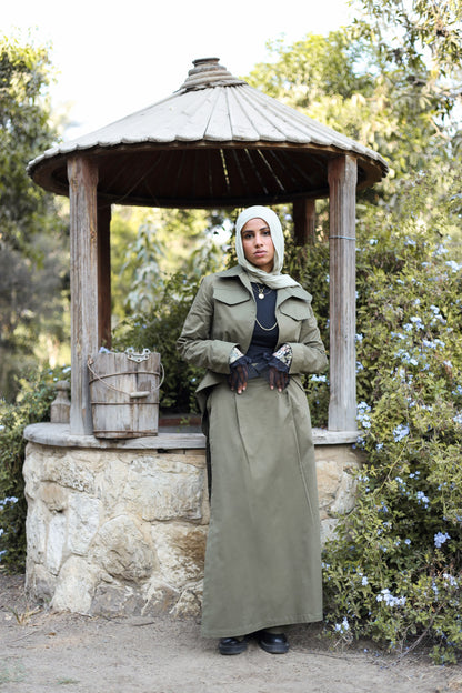 Layered Wrap skirt-Pants Set