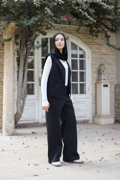 Buttoned Black Pants