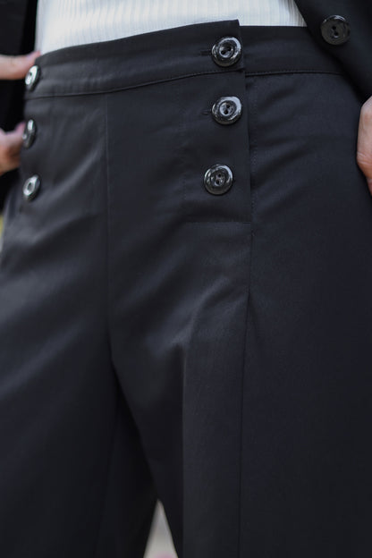 Buttoned Black Pants