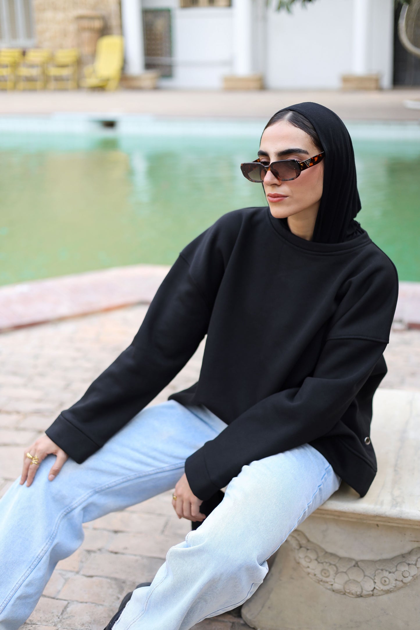 Milton Side Buttoned Black Shirt