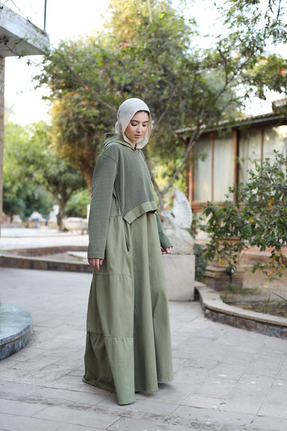 Gabardine Hoodie Dress