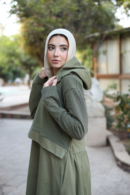 Gabardine Hoodie Dress