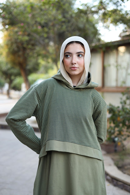 Gabardine Hoodie Dress