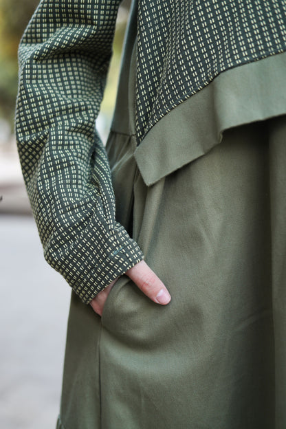 Gabardine Hoodie Dress