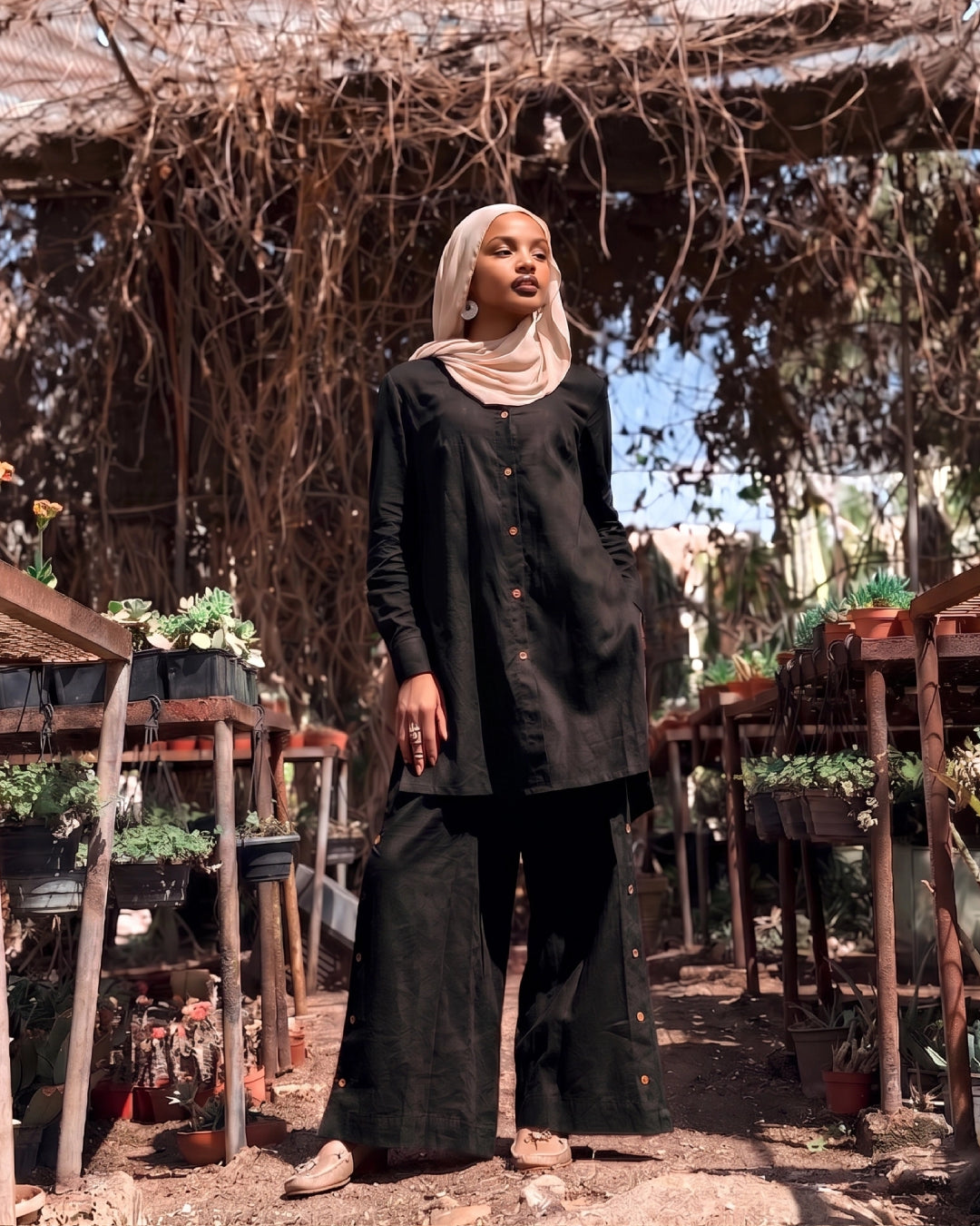 Bohemian Pants Set (Black)