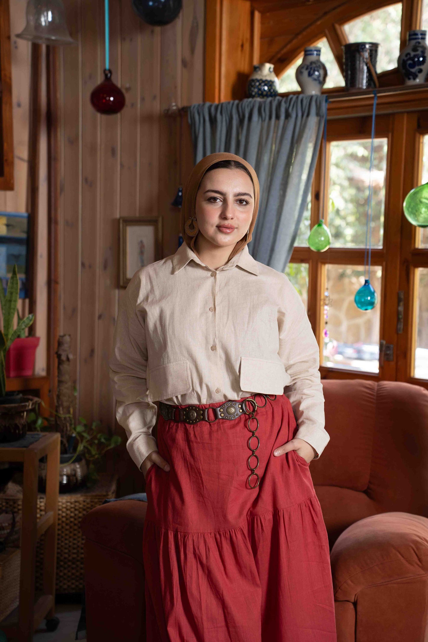 Safari Beige Linen Shirt