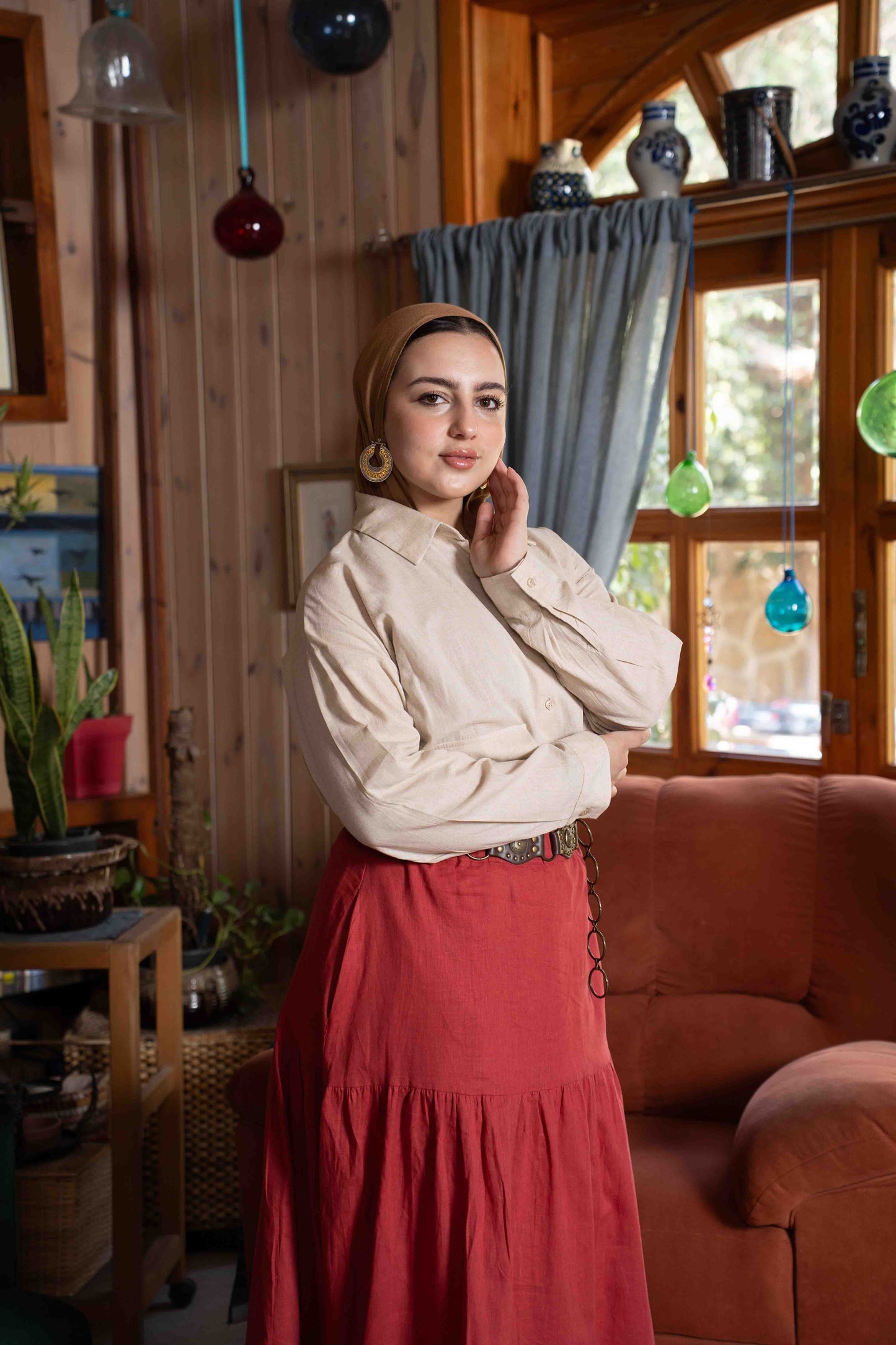 Safari Beige Linen Shirt