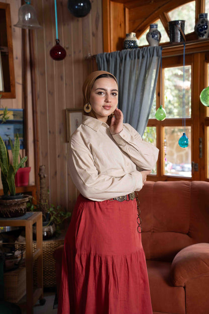 Safari Beige Linen Shirt