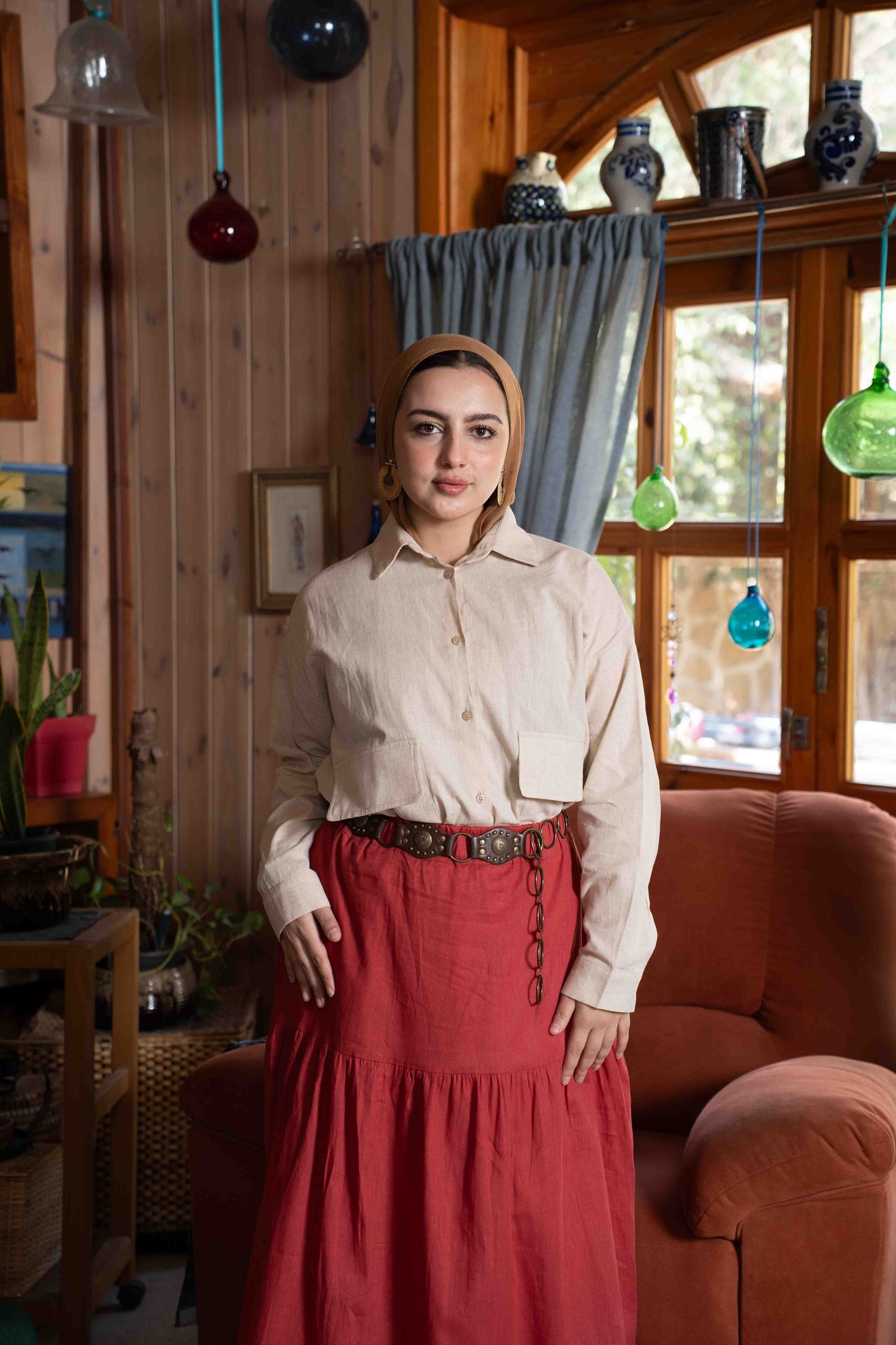 Safari Beige Linen Shirt