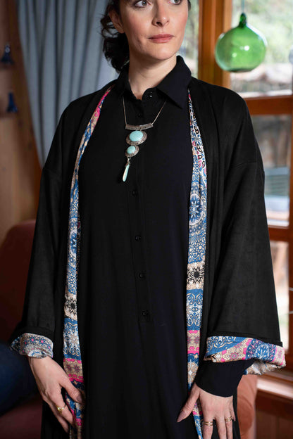 2-in-1 Velvet & Silk Kimono