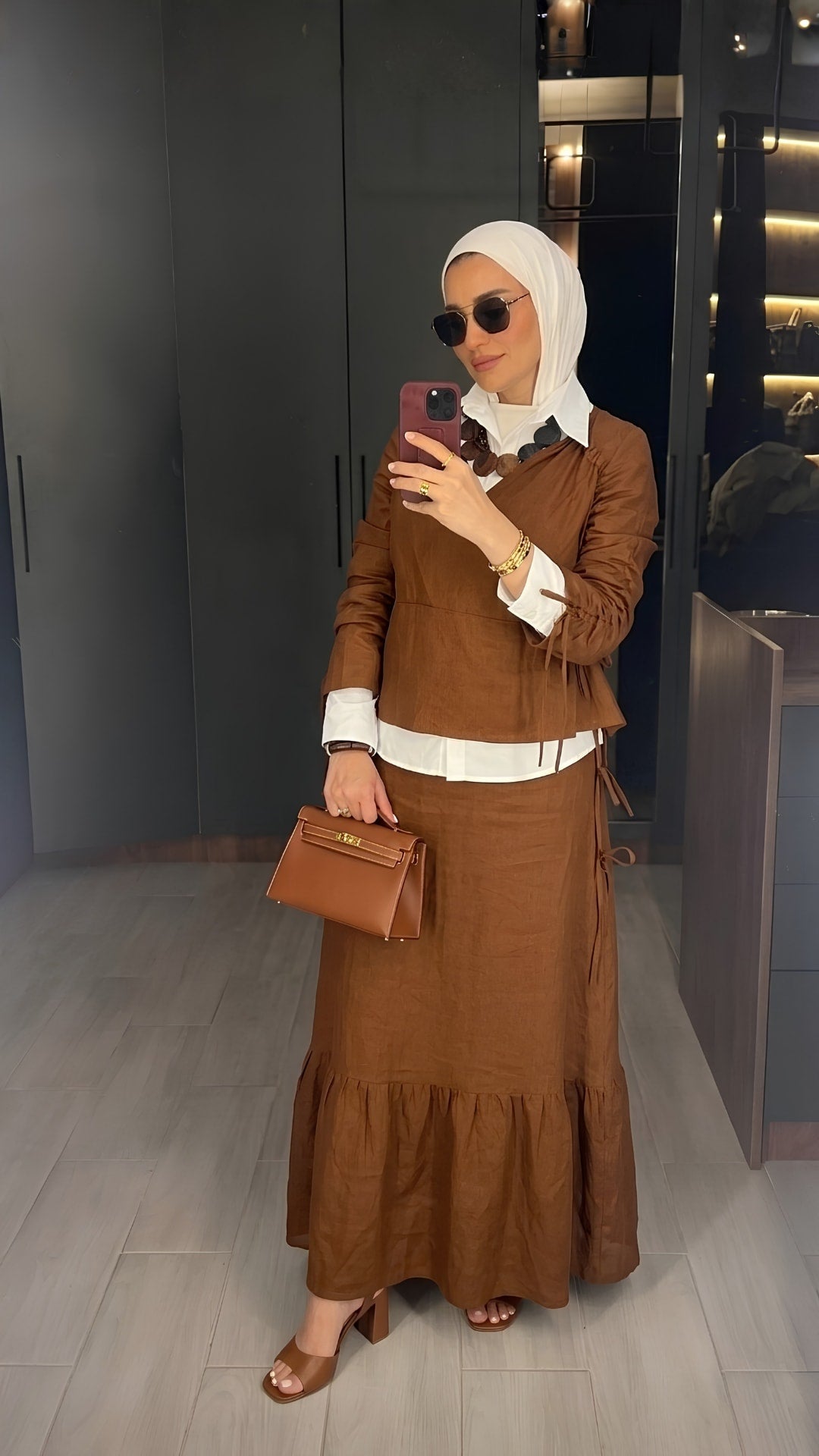 Fringe Linen Skirt Set