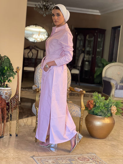 Pink Oxford Shirt Dress