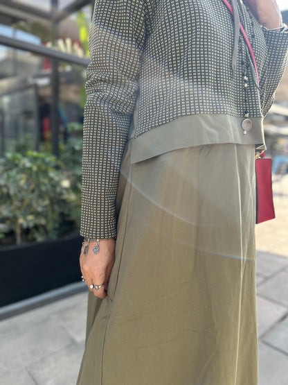 Gabardine Hoodie Dress