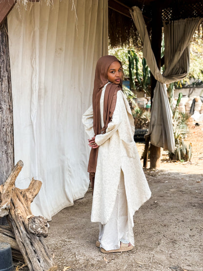 Printed Linen Cardigan