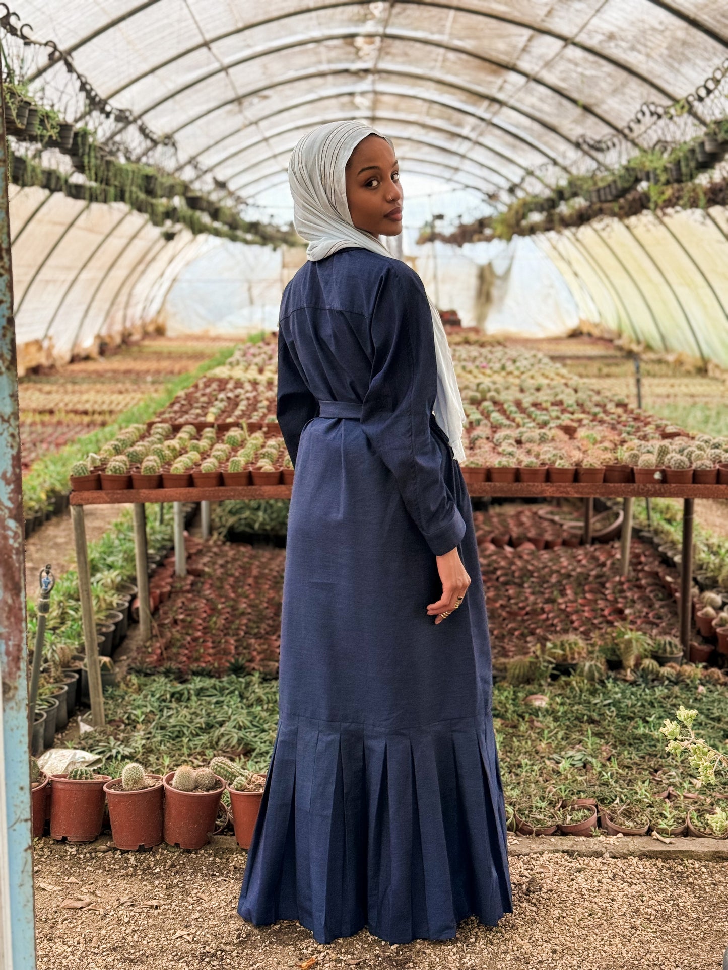 Jeans Ruffled Dress
