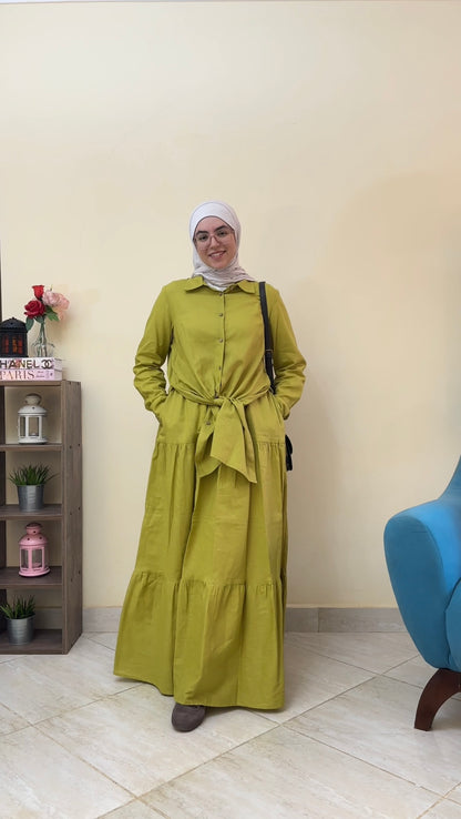 Layered Skirt Linen Set