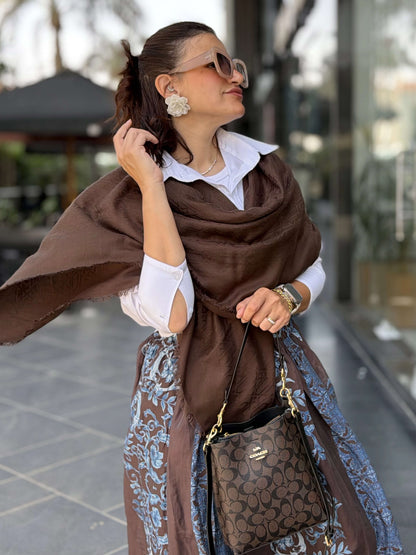 Double Closhe Printed Skirt🤎🤍
