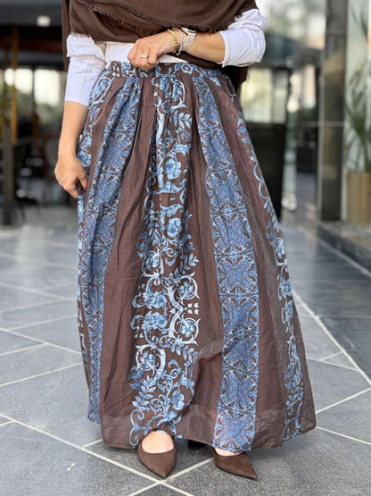 Double Closhe Printed Skirt🤎🤍
