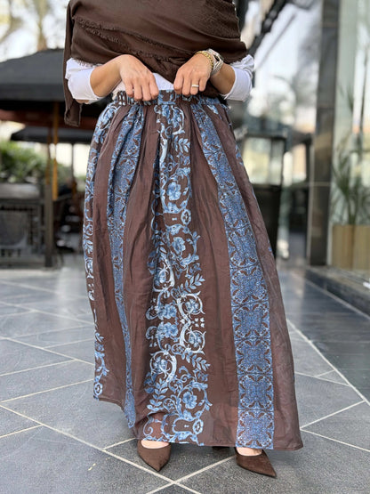Double Closhe Printed Skirt🤎🤍