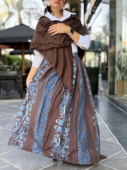 Double Closhe Printed Skirt🤎🤍