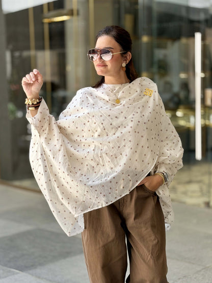 Polka Dot Layered Blouse🤍🤎