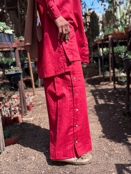 Bottoned Linen Pants