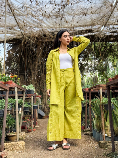 Zahara Linen Set-Mustard
