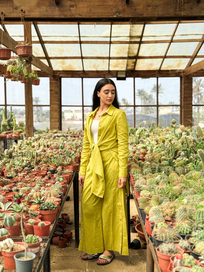 Zahara Linen Set-Mustard