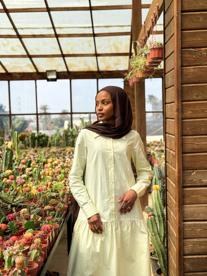 Low Waist Dress-Yellow