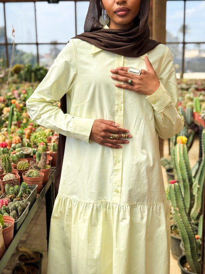 Low Waist Dress-Yellow