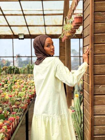 Low Waist Dress-Yellow