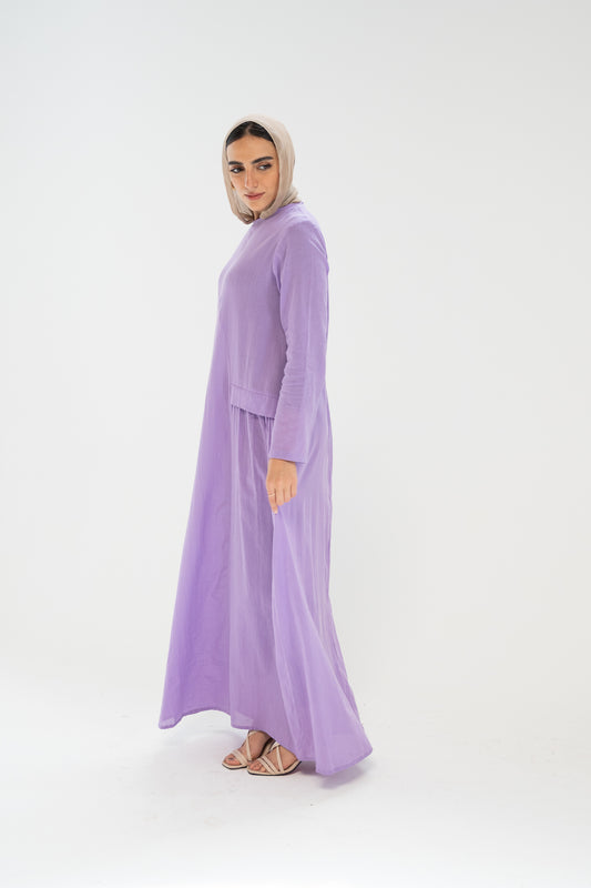 Wavy Line Lavender Dress